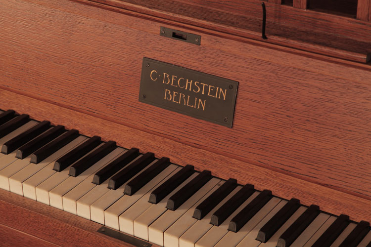 Bechstein manufacturers logo inscribed on a  plaque on fall 