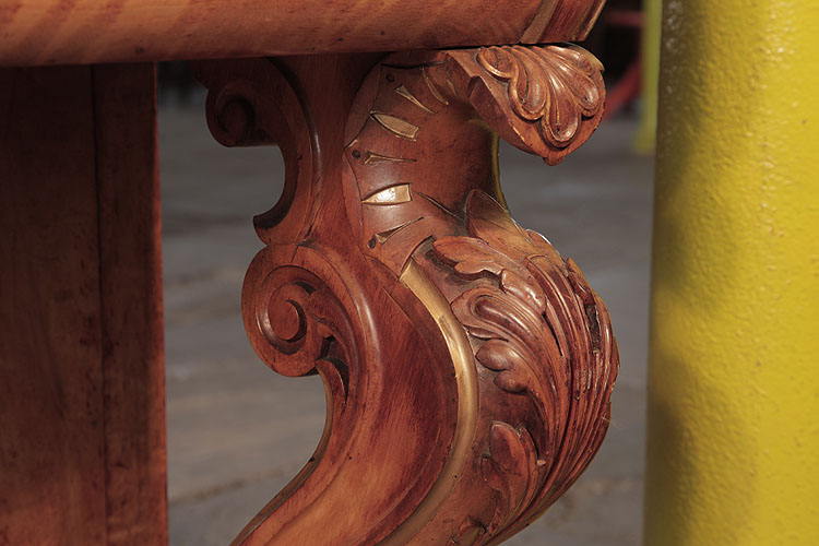 Brinsmead piano leg carved with acanthus leaves