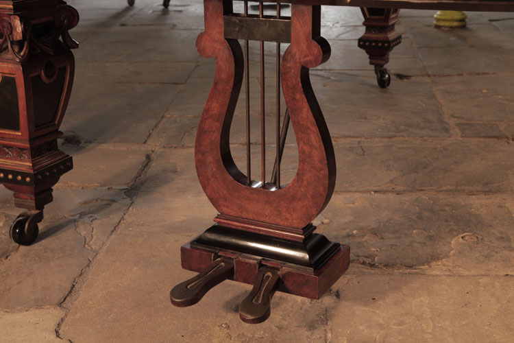 Erard traditionally shaped piano lyre with two pedals. .