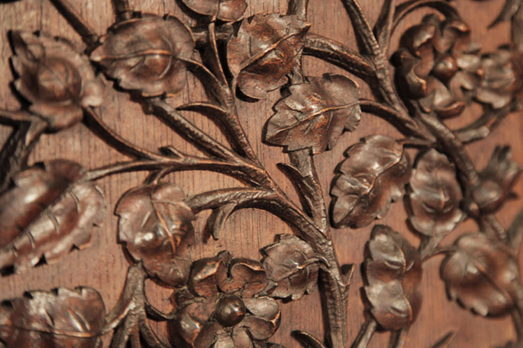 Gebruder Knake carved front panel detail