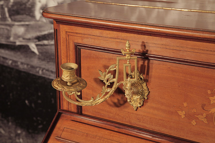 Pleyel ornate, brass candlesticks
