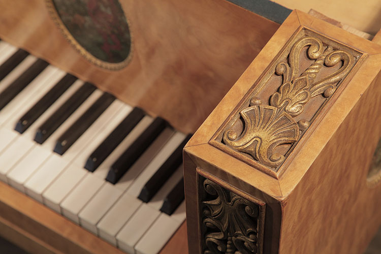 Soren Jensen carved, piano cheek detail  