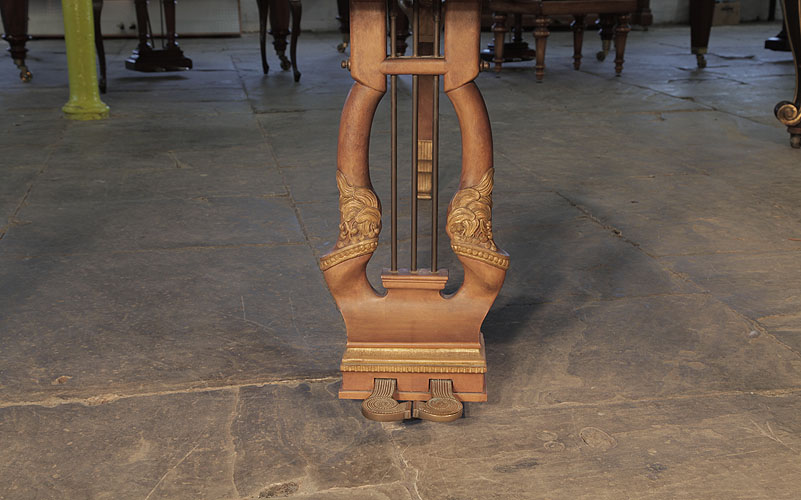 Soren Jensen ornately carved piano lyre with gilt detail 