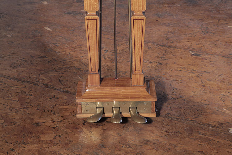Steinway Model B three-pedal piano lyre with brass footplate 
