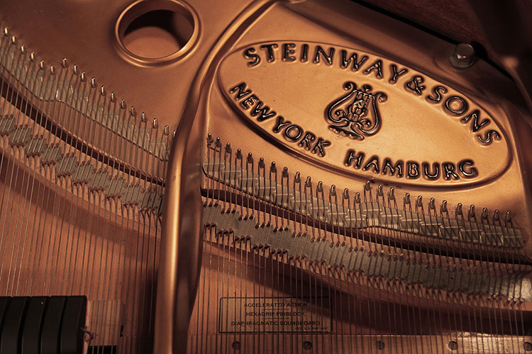 Steinway manufacturer's name on frame