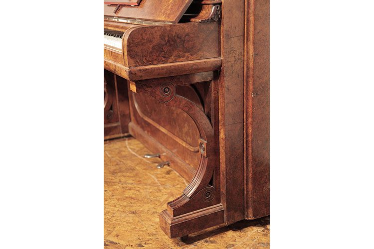 Steinway curved piano leg with spiral carved detail