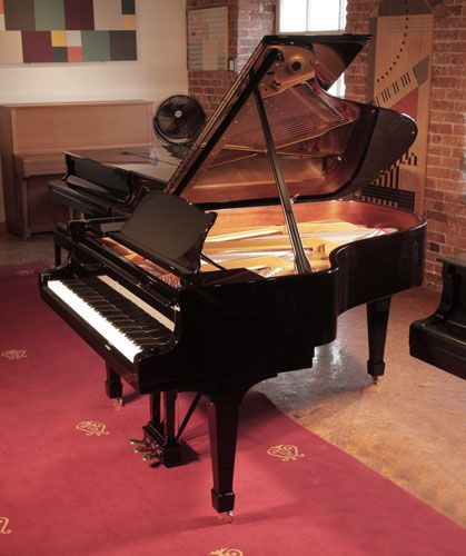 Golden Age of Pianos. Restored, 1960, Steinway Model A grand piano for sale with a black case and spade legs