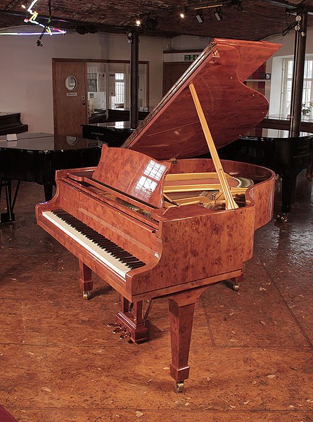Crown Jewel Collection, 1991, Steinway Model S baby grand piano with a gloss yew case and spade legs